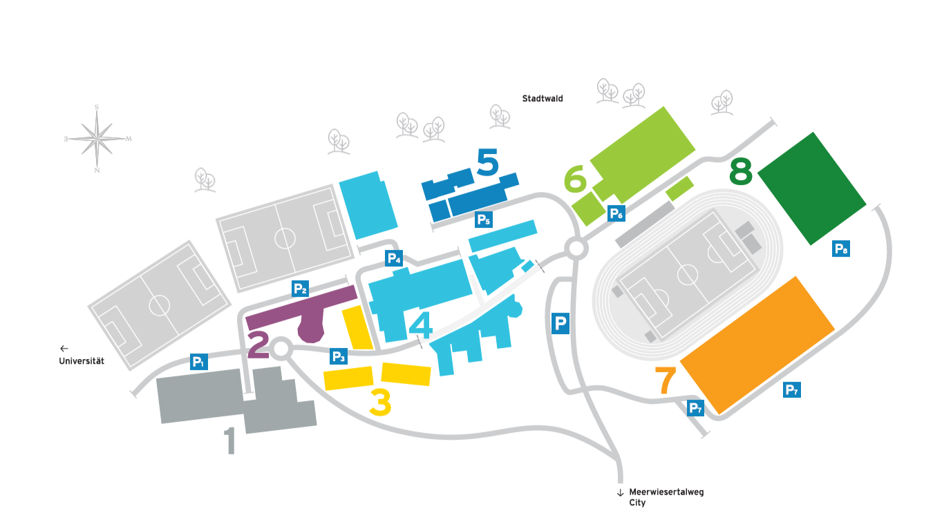 Lageplan Sportcampus Saar